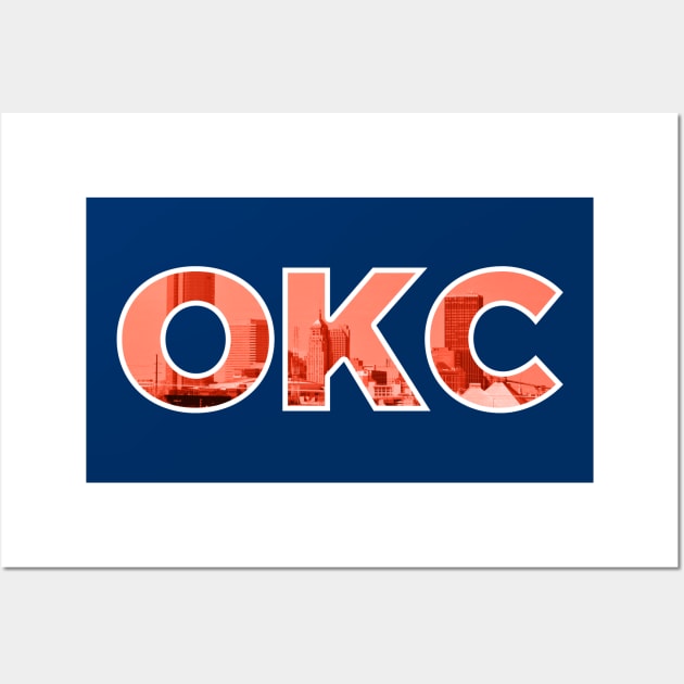 Oklahoma City Thunder OKC Skyline Wall Art by StupidHead